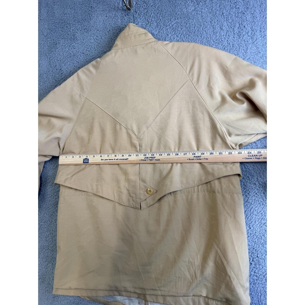 Vintage Innovations by‎ Izzi Jacket Womens Large Tan Zip Snap Drawstring 80s - Picture 11 of 16